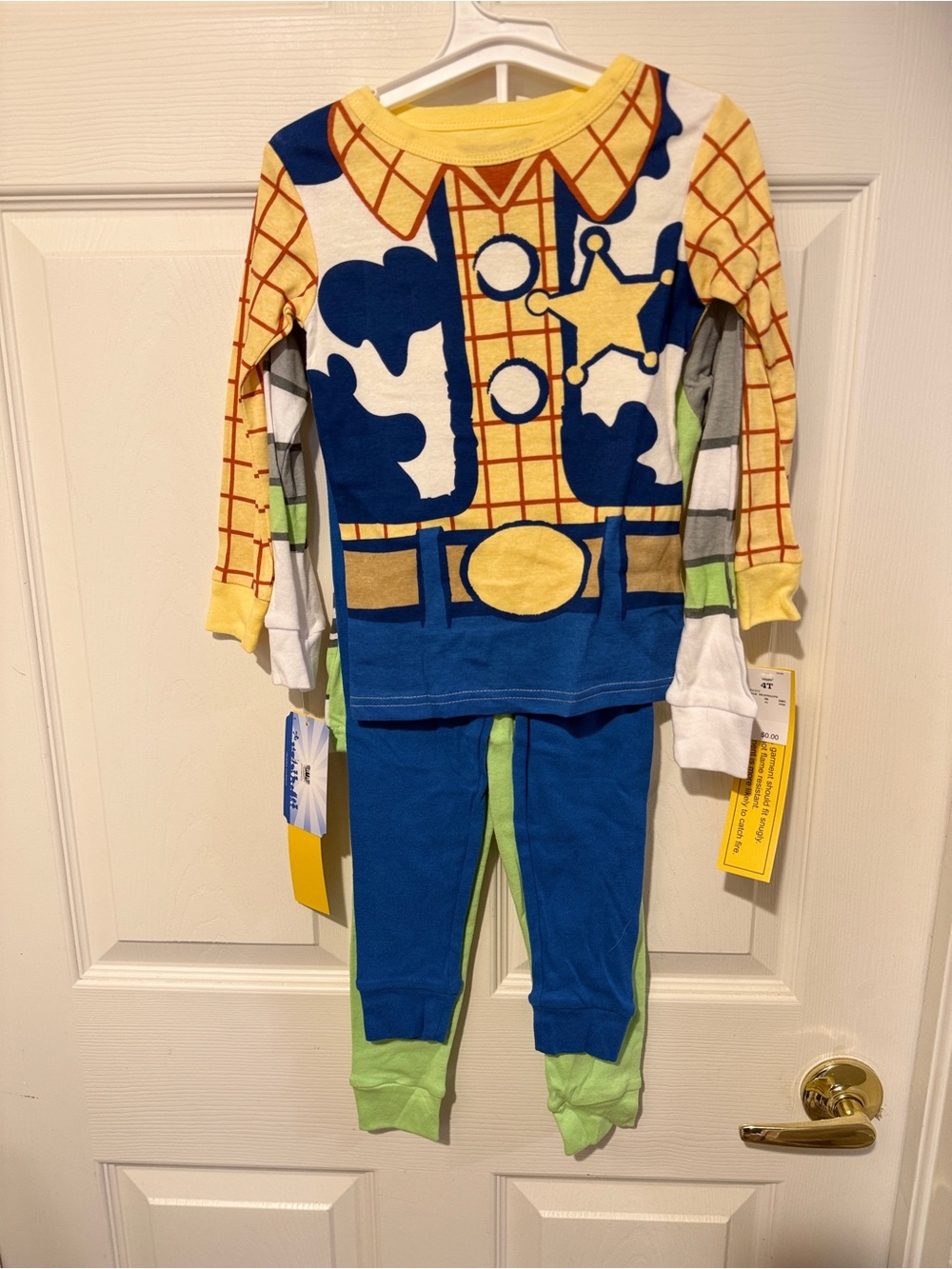 Disney Pixar Toy Story Woody & Buzz Lightyear Pajama Set 4T NWT Toddler PJs - Picture 3 of 8